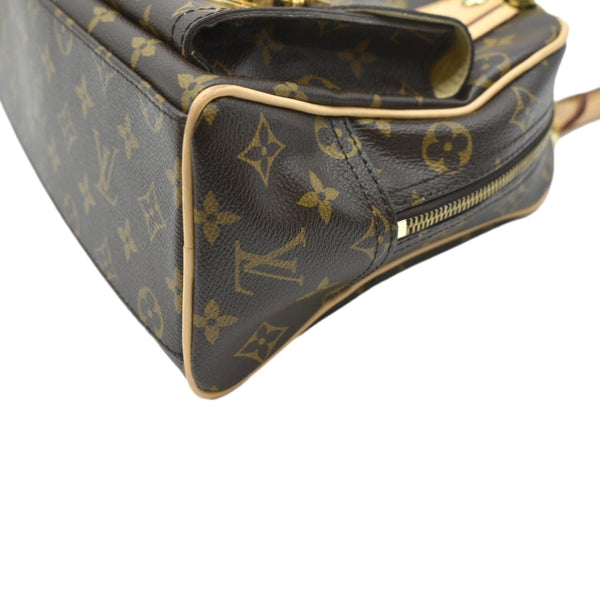 Louis Vuitton Manhattan PM Monogram Canvas Satchel Bag - Right Side