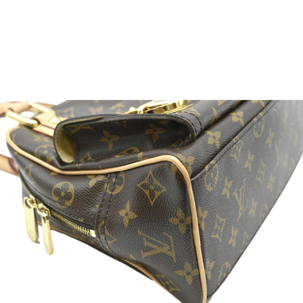 Louis Vuitton Manhattan PM Monogram Canvas Satchel Bag - Left Side