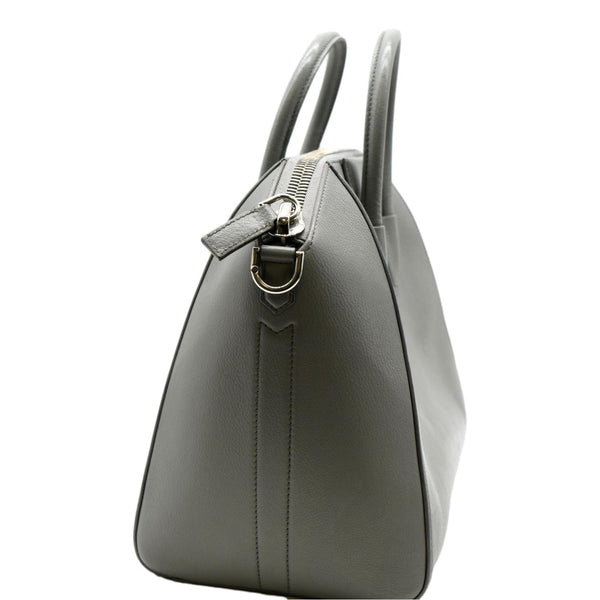 GIVENCHY Antigona Medium Calfskin Leather Shoulder Bag Gray