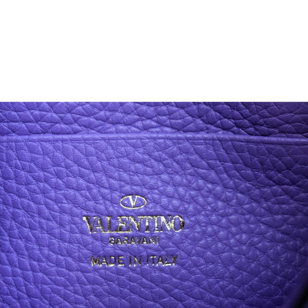 VALENTINO Garavani Rockstud Flap Leather Crossbody Bag Wisteria