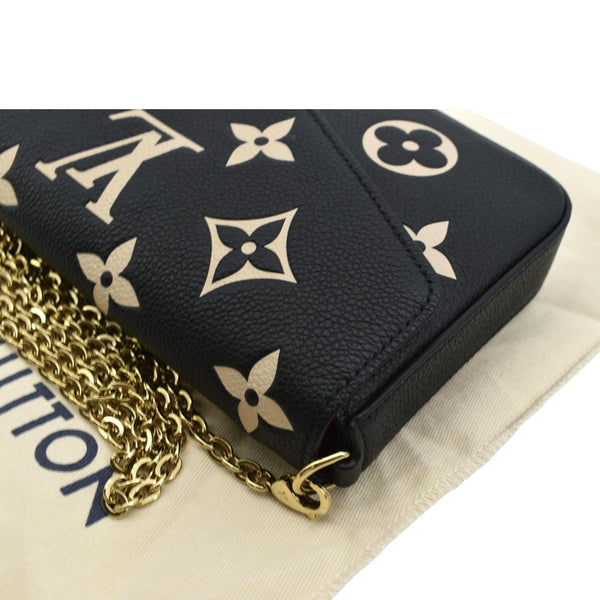 LOUIS VUITTON Felicie Pochette Monogram Empreinte Crossbody Bag Bicolor
