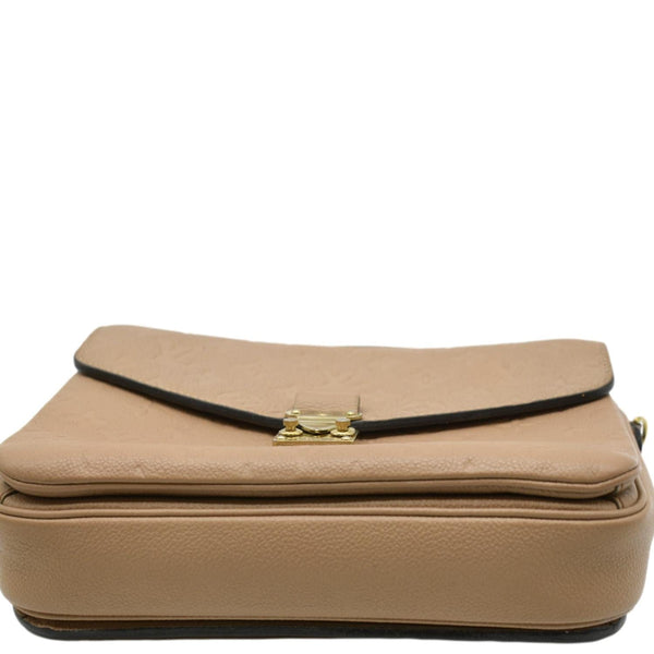 LOUIS VUITTON Metis Pochette Empreinte Leather Crossbody Bag Beige