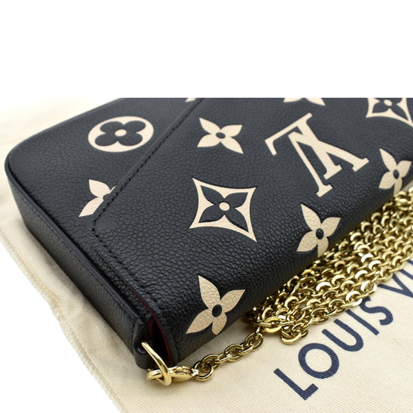 LOUIS VUITTON Felicie Pochette Monogram Empreinte Crossbody Bag Bicolor