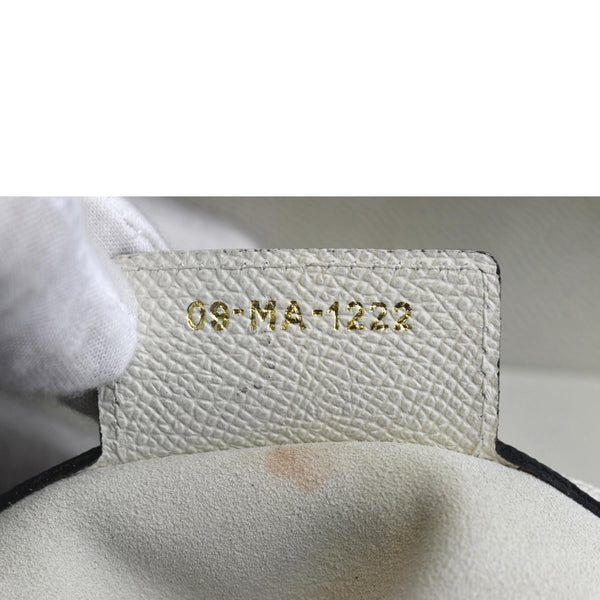 CHRISTIAN DIOR Saddle Grained Calfskin Leather Shoulder Bag Ivory