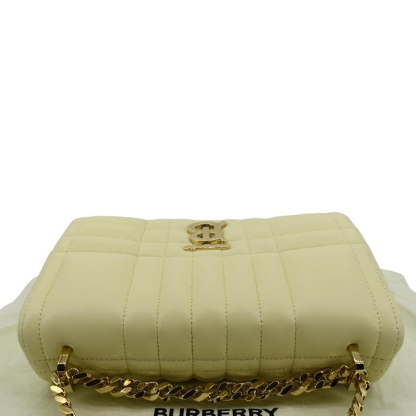 BURBERRY Lola Medium Quilted Leather Shoulder Bag Cool Lemon