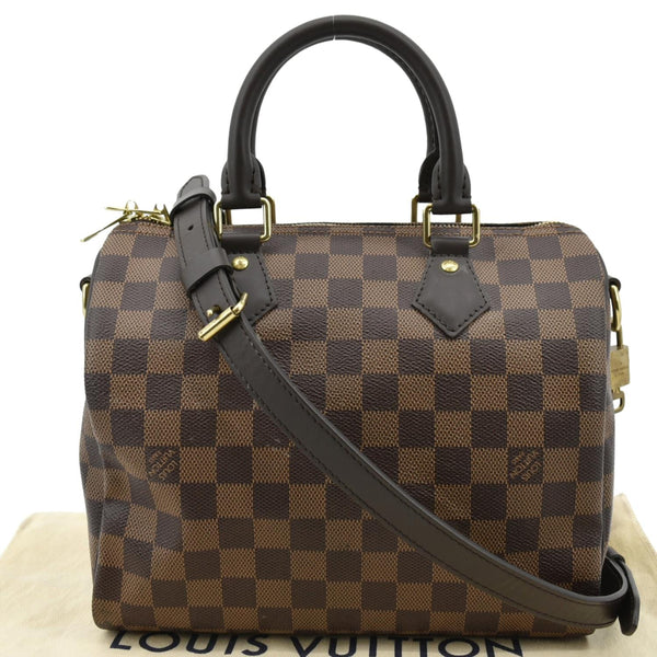 LOUIS VUITTON Speedy 25 Bandouliere Damier Ebene Shoulder Bag Brown