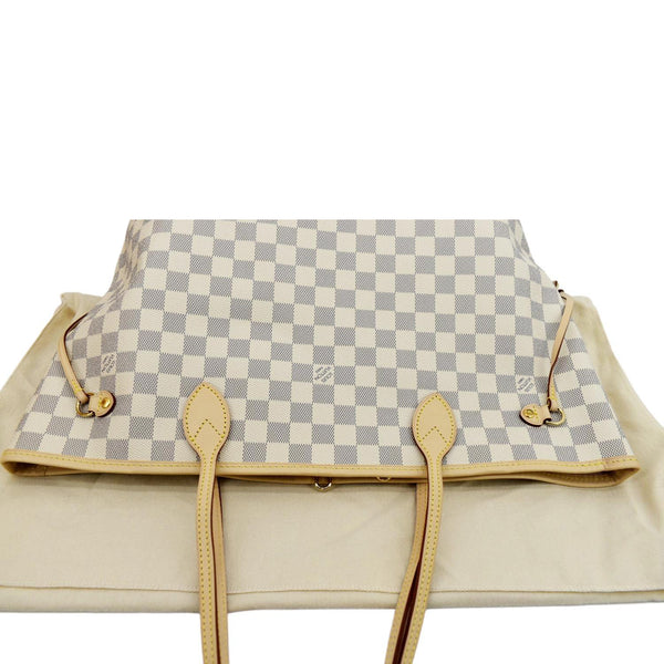 Louis Vuitton Neverfull MM Damier Azur Shoulder Bag - Top