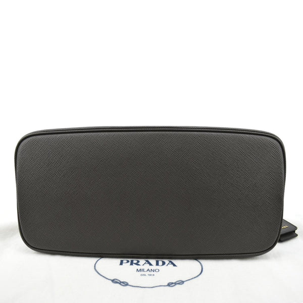 Prada Matinee Saffiano Leather Shoulder Bag Fumo - Bottom