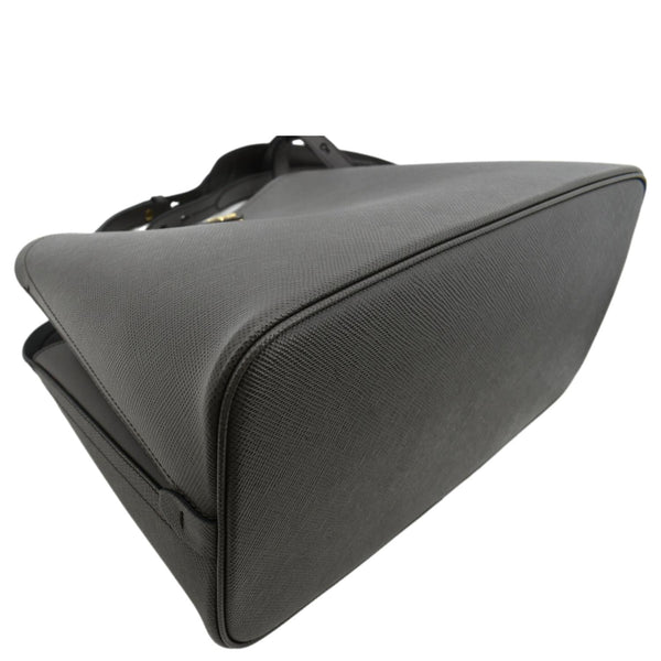 Prada Matinee Saffiano Leather Shoulder Bag Fumo - Bottom Left