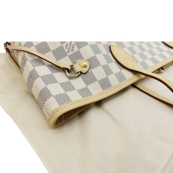 Louis Vuitton Neverfull MM Damier Azur Shoulder Bag - Top Right