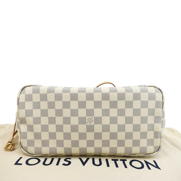 Louis Vuitton Neverfull MM Damier Azur Shoulder Bag - Bottom