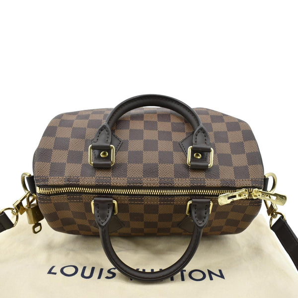 LOUIS VUITTON Speedy 25 Bandouliere Damier Ebene Shoulder Bag Brown
