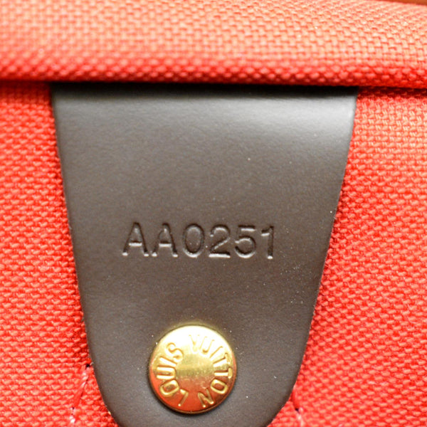 LOUIS VUITTON Speedy 35 Damier Ebene Satchel Bag Brown