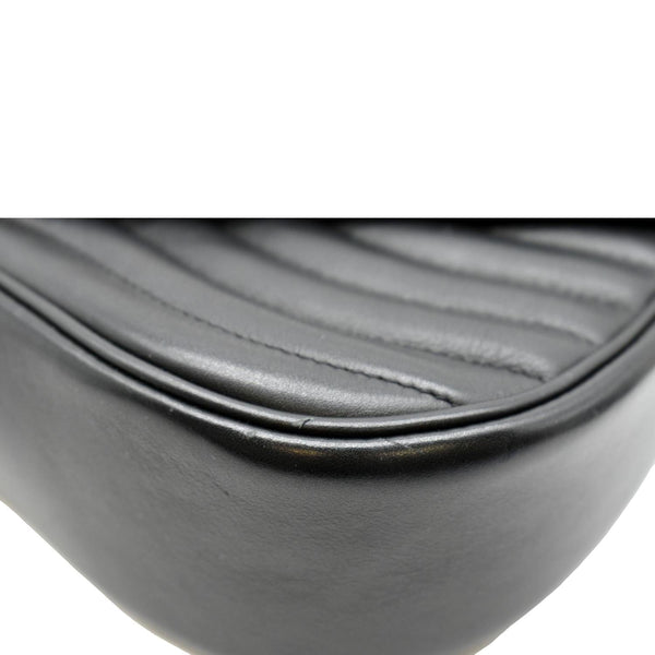 LOUIS VUITTON New Wave Chain MM Calfskin Leather Shoulder Bag Black