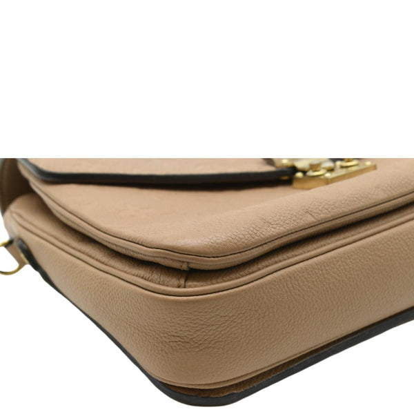 LOUIS VUITTON Metis Pochette Empreinte Leather Crossbody Bag Beige