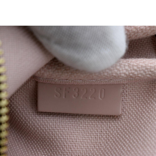 LOUIS VUITTON Christmas Animation Pochette Damier Ebene Accessoires Pouch Rose Ballerine