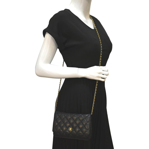 Chanel Boy Woc Caviar Leather Wallet Clutch Bag - Full View