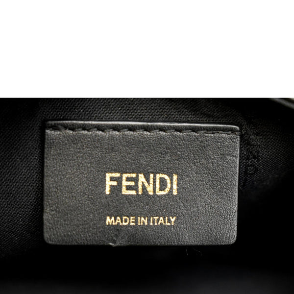 FENDI Liberty F Vitello Leather Crossbody Belt Bag Black