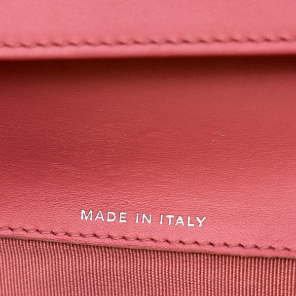 CHANEL Quilted Patent Leather Long Wallet Red