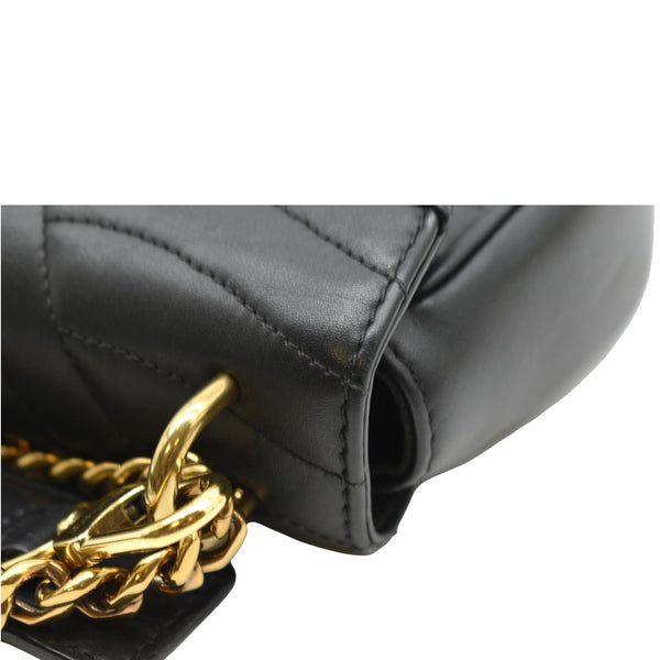 LOUIS VUITTON New Wave Chain MM Calfskin Leather Shoulder Bag Black