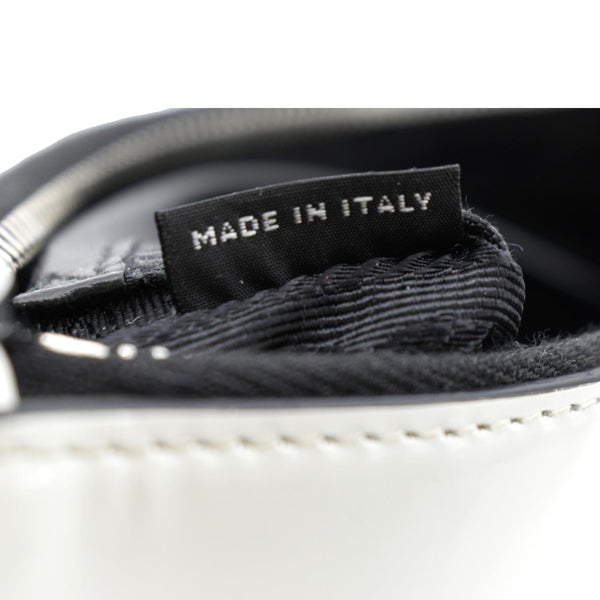 Prada Brushed Leather Shoulder Bag in White Color - Made In Italy