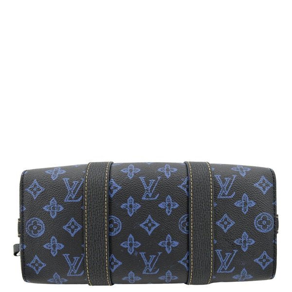 LOUIS VUITTON City Keepall Monogram Leather Travel Bag Blue