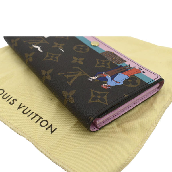 LOUIS VUITTON Sarah Evasion Monogram Canvas Wallet Brown