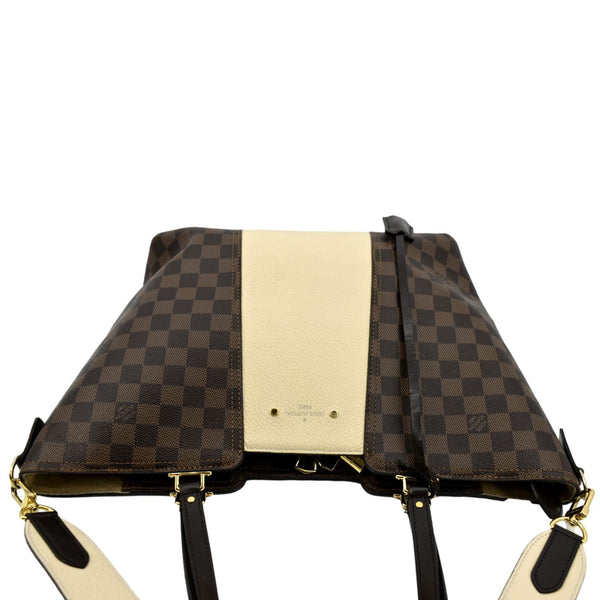 LOUIS VUITTON Jersey Damier Ebene Shoulder Bag Creme