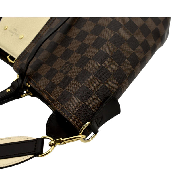 LOUIS VUITTON Jersey Damier Ebene Shoulder Bag Creme