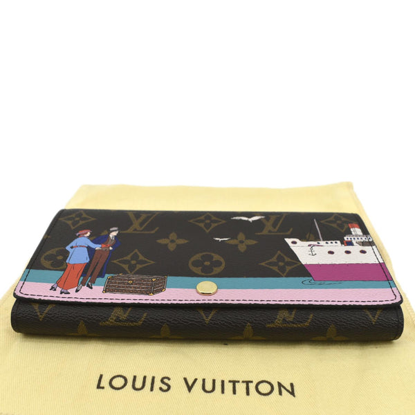 LOUIS VUITTON Sarah Evasion Monogram Canvas Wallet Brown