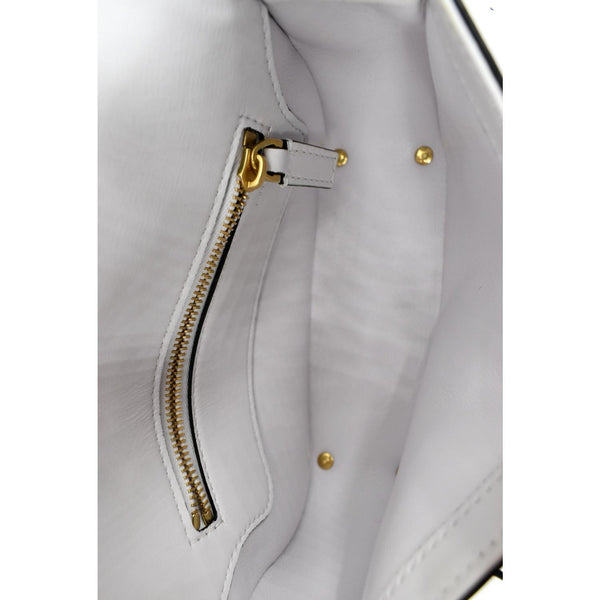 Valentino V Logo Chain Leather Shoulder Crossbody Bag - Inside