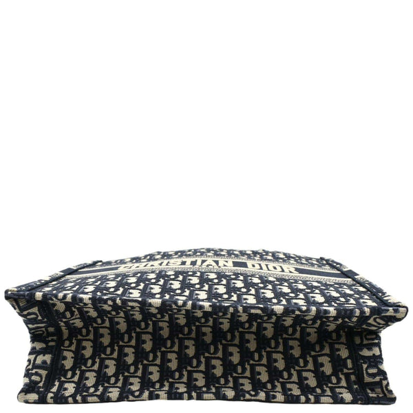 Christian Dior Book Medium Oblique Embroidery Tote Bag - Bottom