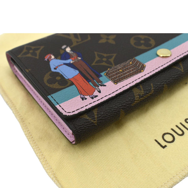 LOUIS VUITTON Sarah Evasion Monogram Canvas Wallet Brown