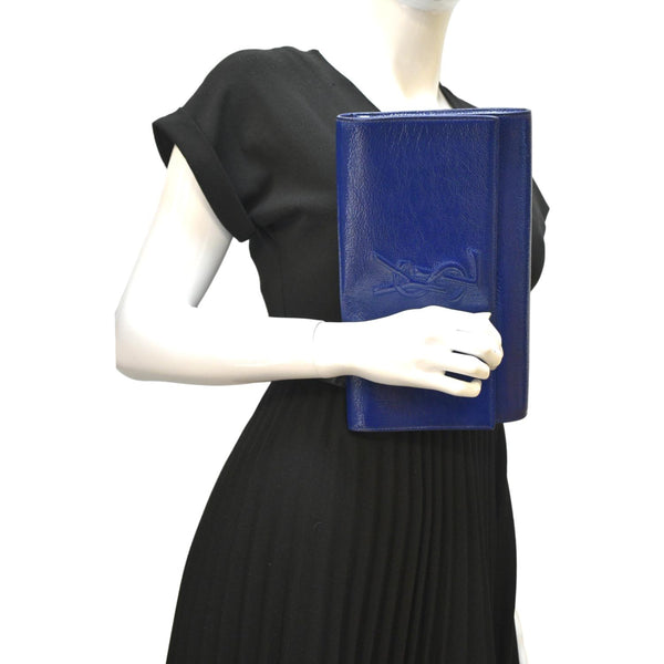 Yves Saint Laurent Belle de Jour Leather Clutch Bag - Full View
