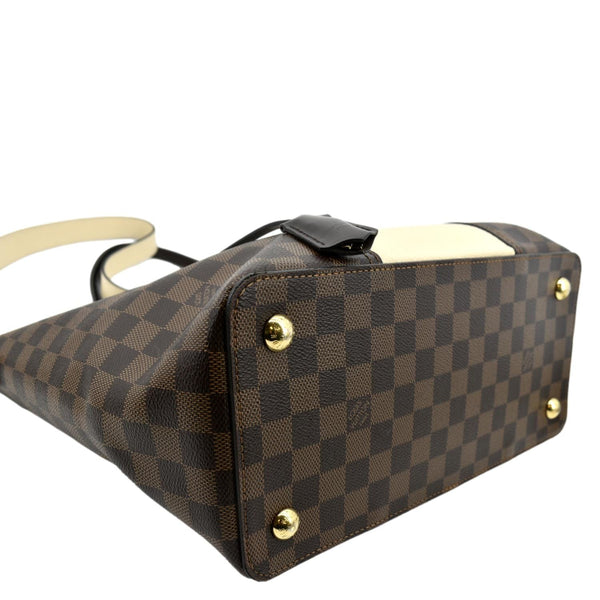 LOUIS VUITTON Jersey Damier Ebene Shoulder Bag Creme