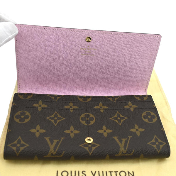 LOUIS VUITTON Sarah Evasion Monogram Canvas Wallet Brown