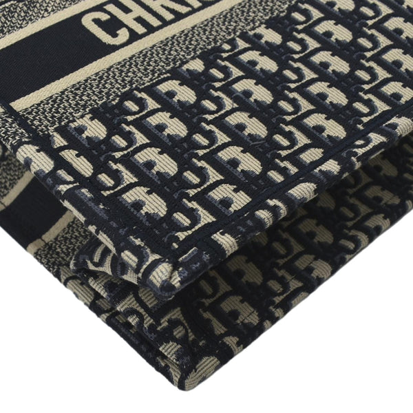 Christian Dior Book Medium Oblique Embroidery Tote Bag - Bottom Left Corner