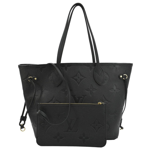 LOUIS VUITTON Neverfull MM Monogram Empreinte Tote Bag Black