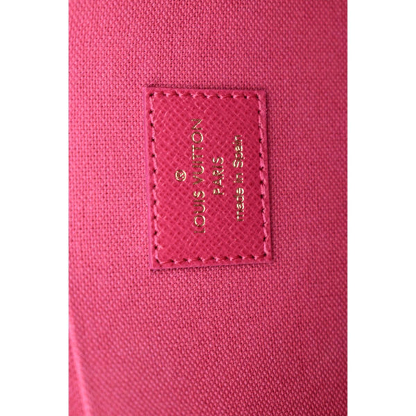 LOUIS VUITTON Studded Pochette Felicie Damier Azur Crossbody Bag White