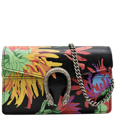 GUCCI Ken Scott Dionysus Printed Leather Shoulder Bag Multicolor