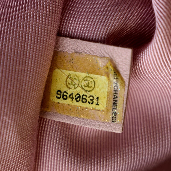 Chanel Coco Logo PVC Vinyl Tote Shoulder Bag Light Pink