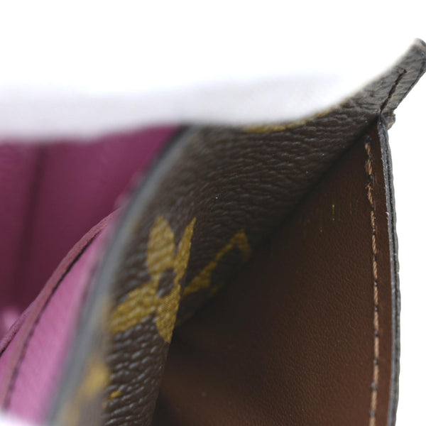 LOUIS VUITTON Sarah Evasion Monogram Canvas Wallet Brown