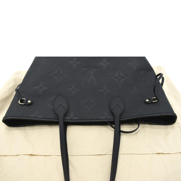 LOUIS VUITTON Neverfull MM Monogram Empreinte Tote Bag Black