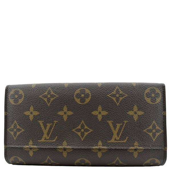 LOUIS VUITTON Sarah Monogram Canvas Wallet Brown