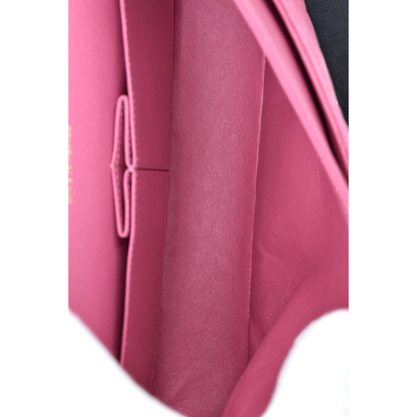 Chanel Classic Medium Double Flap Leather Shoulder Bag - Inside