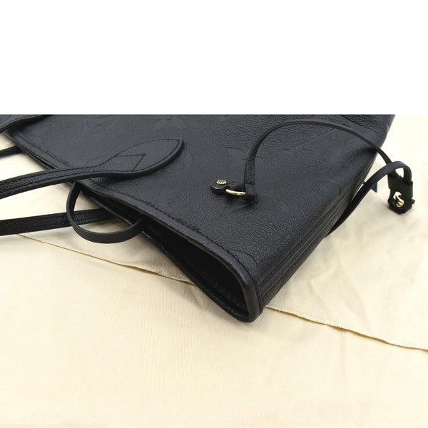 LOUIS VUITTON Neverfull MM Monogram Empreinte Tote Bag Black