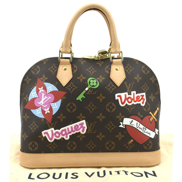 Louis Vuitton Alma PM Patches Canvas Satchel Bag - Back