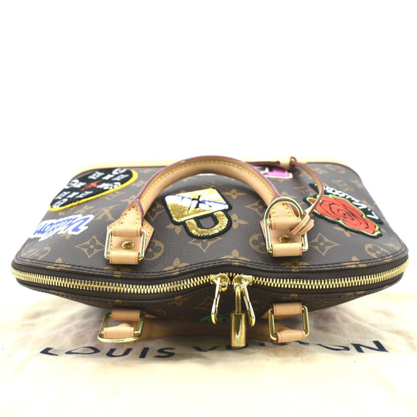 Louis Vuitton Alma PM Patches Canvas Satchel Bag - Top