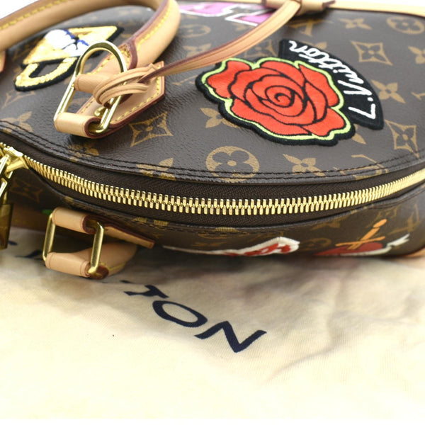 Louis Vuitton Alma PM Patches Canvas Satchel Bag - Top Left