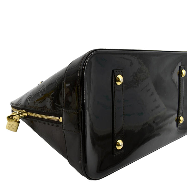 Louis Vuitton Alma GM Monogram Leather Satchel Bag - Bottom Left